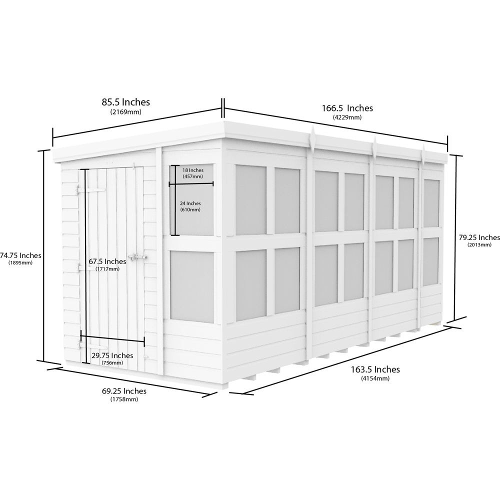 DIY Sheds 14 x 6ft Tongue and Groove Timber Apex Potting Shed Image 7