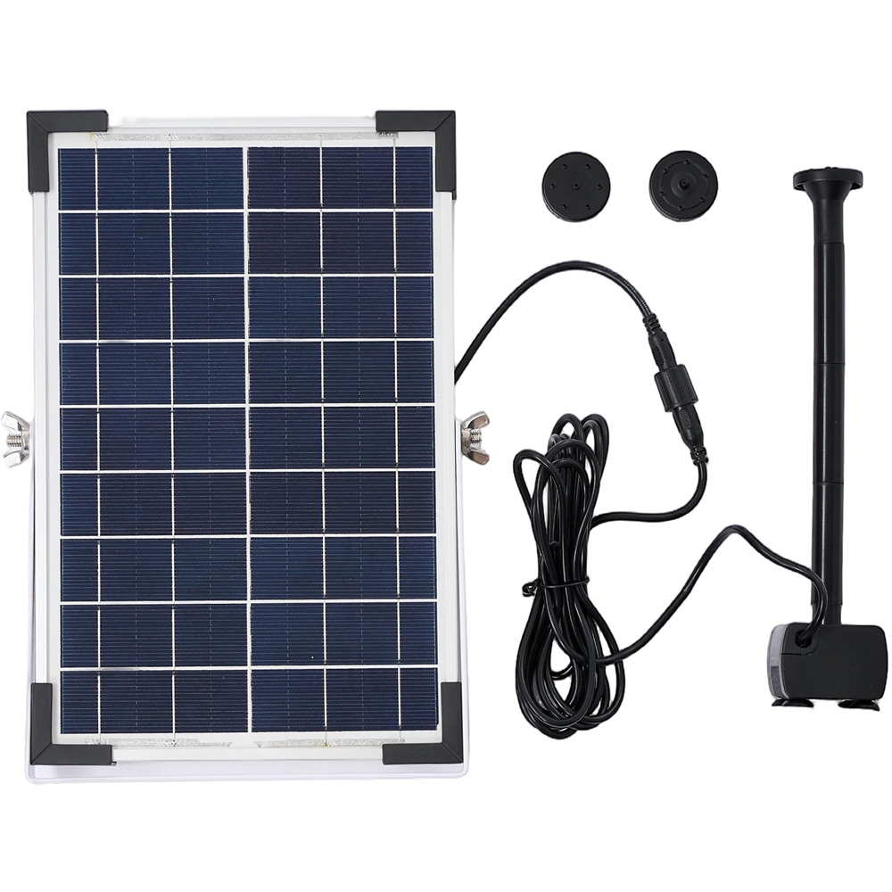 Living and Home 5W Solar-Powered Fountain Water Pump Kit Image 1