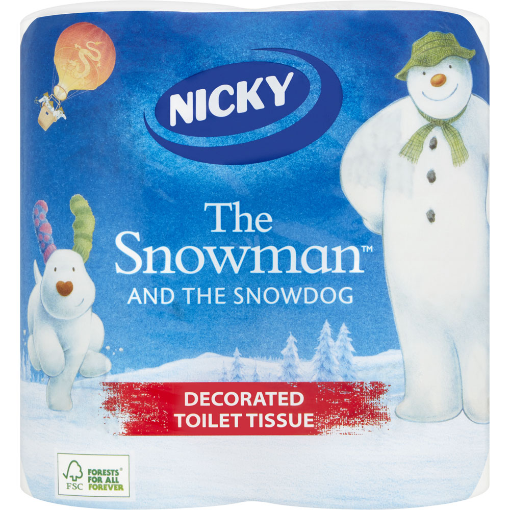 Nicky Snowman and Snowdog Toilet Tissue 4 Rolls Image 1
