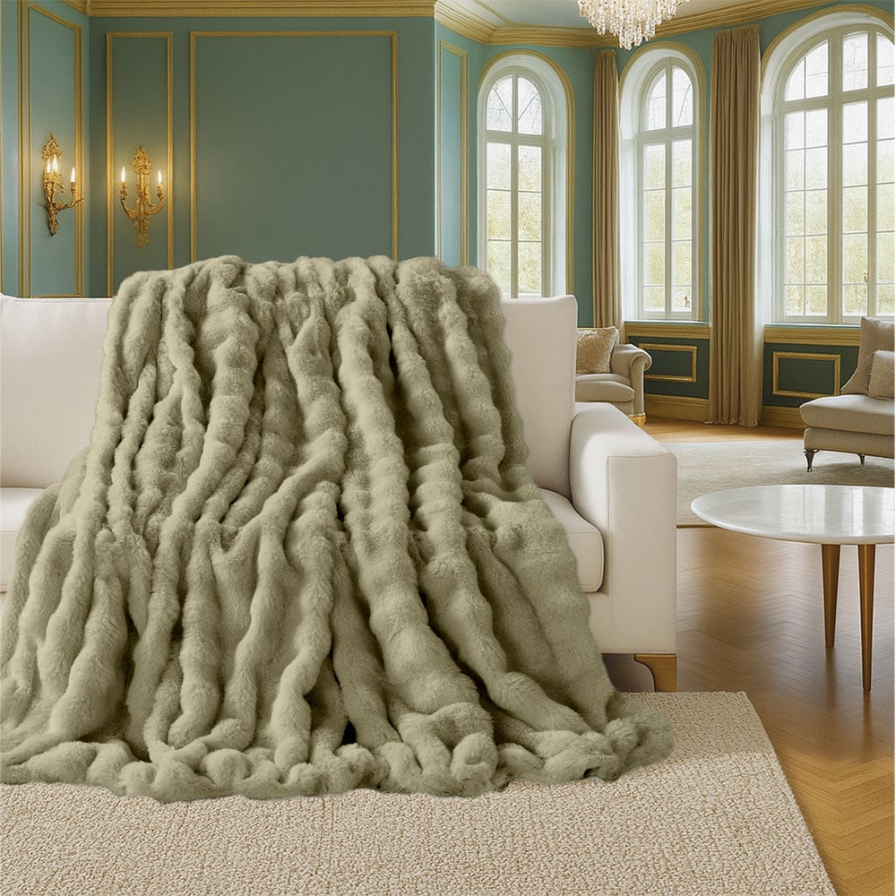 Sweet Dreams Cream Alpine Throw 200 x 240cm Image 3