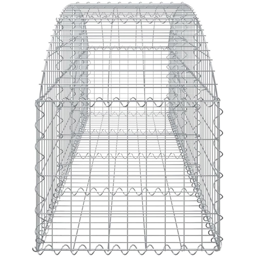 vidaXL Silver Galvanised Iron Arched Gabion Basket 200 x 50 x 40/60cm Image 3
