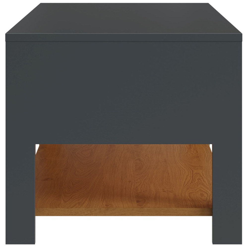 GFW Leon 2 Shelf Anthracite and Oak Coffee Table with LED Image 4