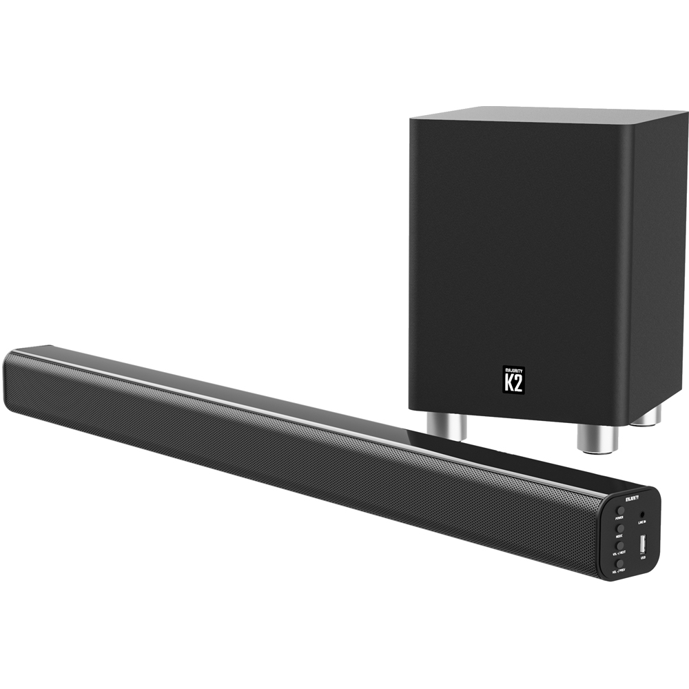 Majority K2 Black Wireless Soundbar System with 150W Image 1