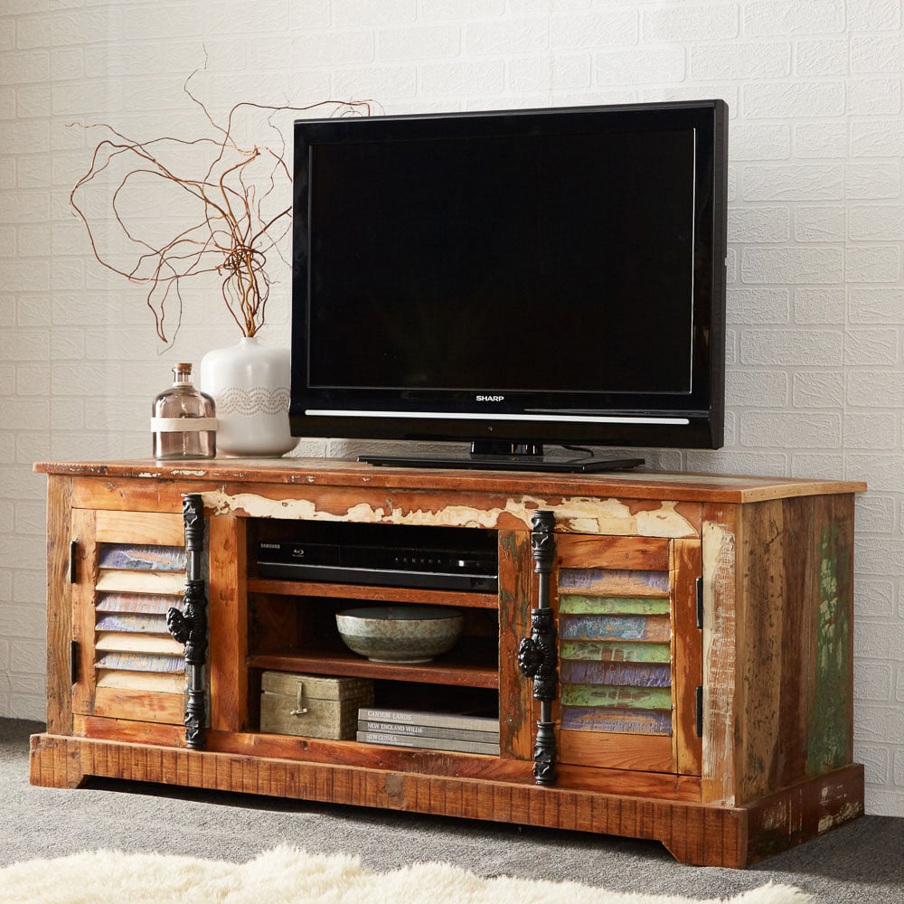 Brooklyn Camea 2 Door 3 Shelf Wooden TV Cabinet Image 5
