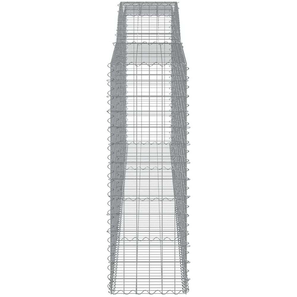 vidaXL Silver Galvanised Iron Arched Gabion Basket 400 x 50 x 140/160cm 5 Pack Image 3