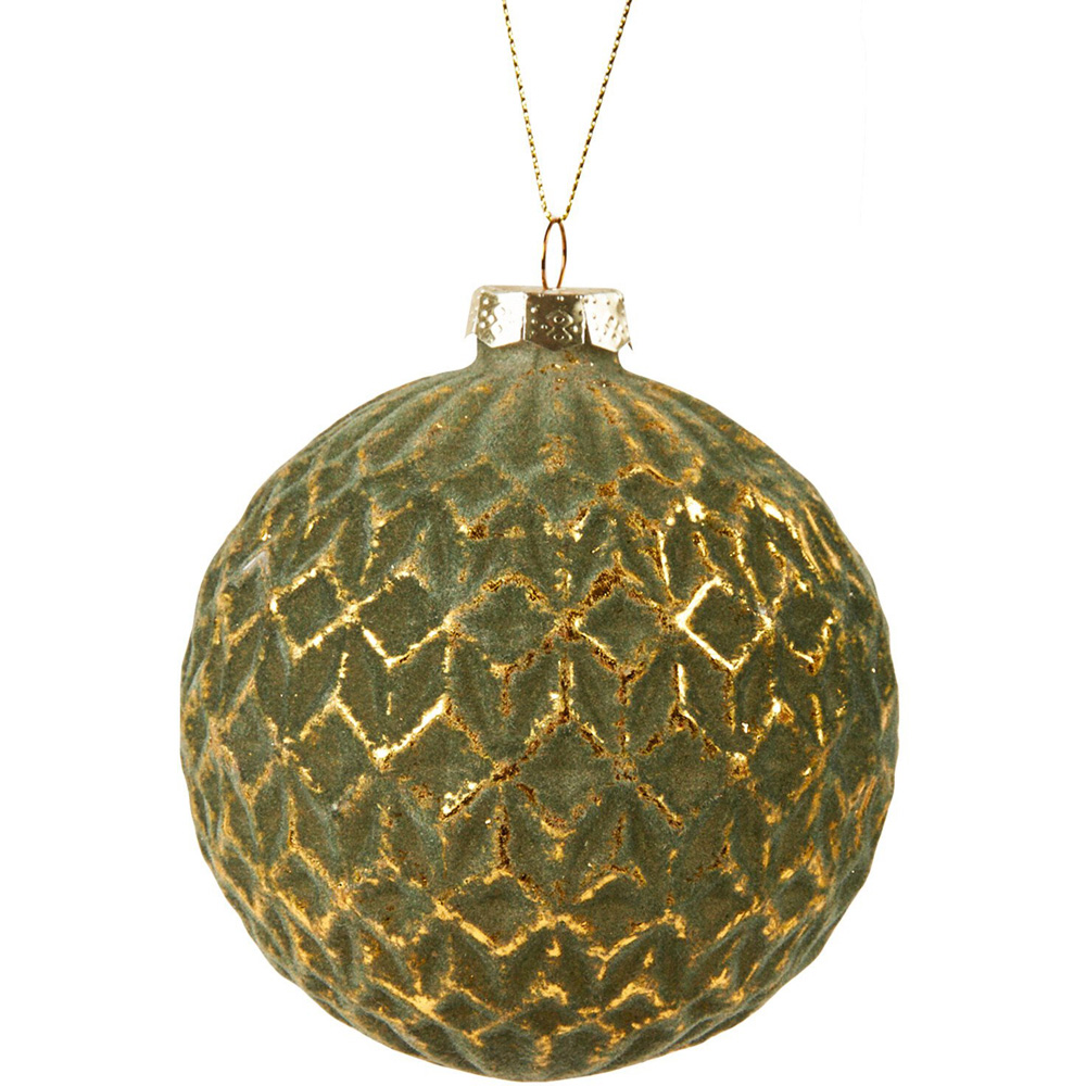 Antique Green and Gold Bauble - Green and Gold Image