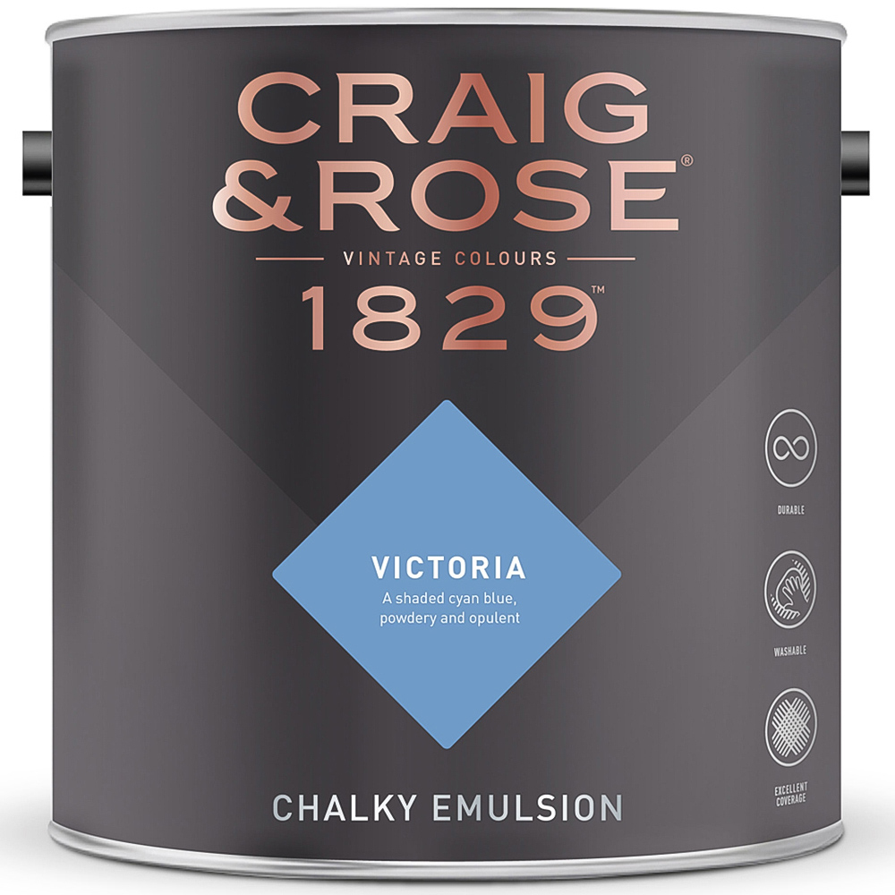 Craig & Rose 1829 Vintage Walls and Ceilings Victoria Chalky Matt Emulsion Paint 2.5L Image 2