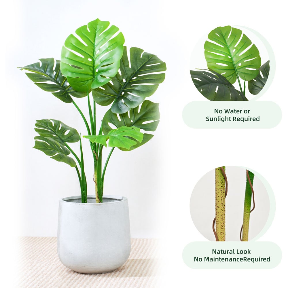 wilko Monstera Tree Indoor Artificial Plant 120cm Image 4