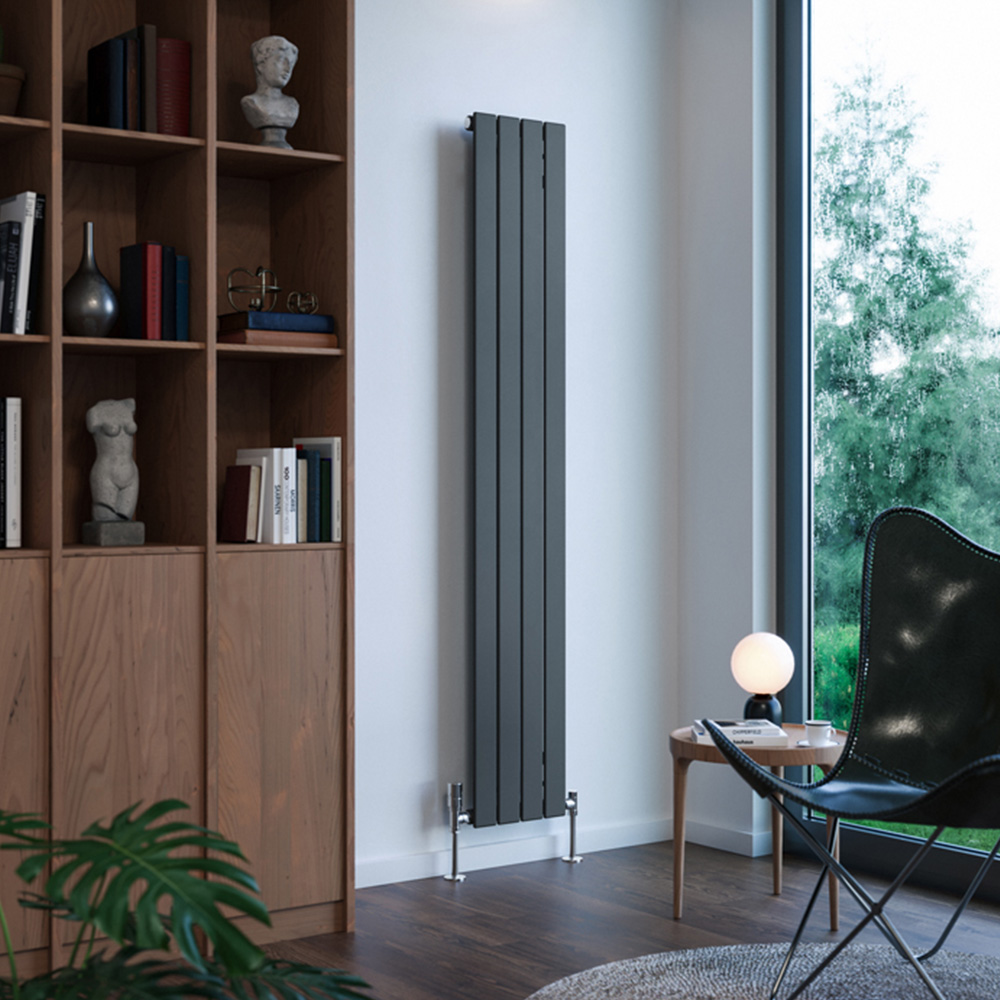 Terma Forte 1780 BTU Metallic Grey Single Panel Radiator 1800 x 292mm Image 2