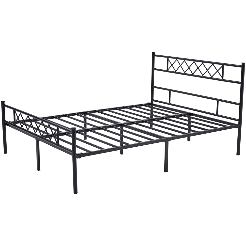 Brooklyn Felix King Size Black Metal Bed Frame with Headboard and Footboard Image 2