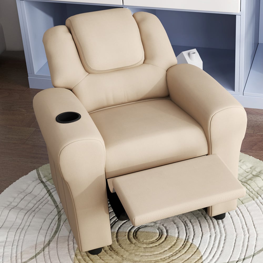 Tommy Toys Black Kids Recliner with Adjustable Backrest and Footrest Image 1