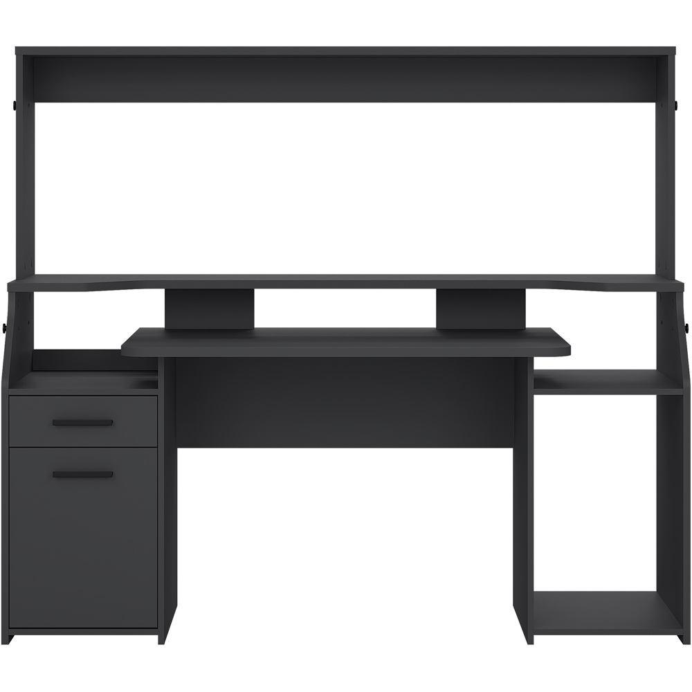 Florence Function Plus Single Door Single Drawer Desk Black Image 3