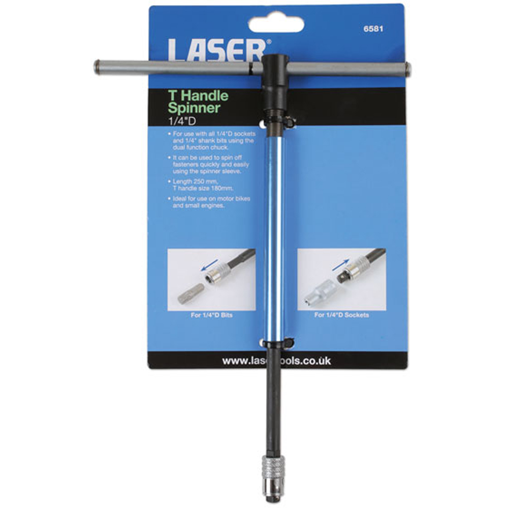 Laser 1/4 inch T-Handle Spinner Image 6