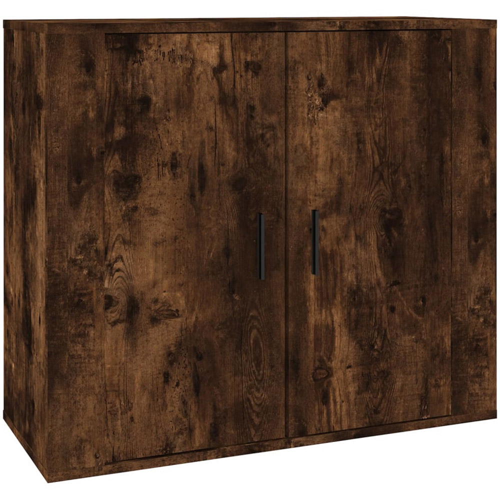 vidaXL 4 Door 3 Drawer Smoked Oak Sideboard Set of 3 Image 6