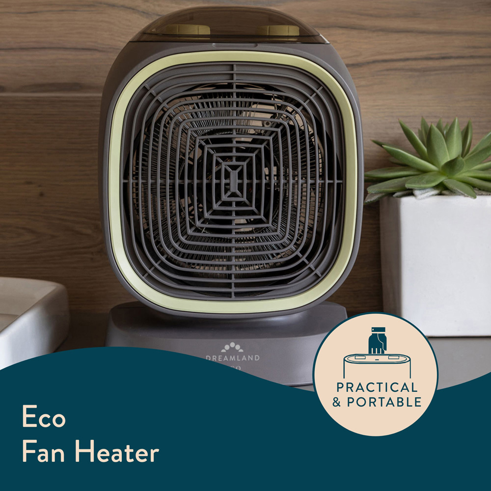 Dreamland Black Silent Power Portable Eco Fan Heater Image 2