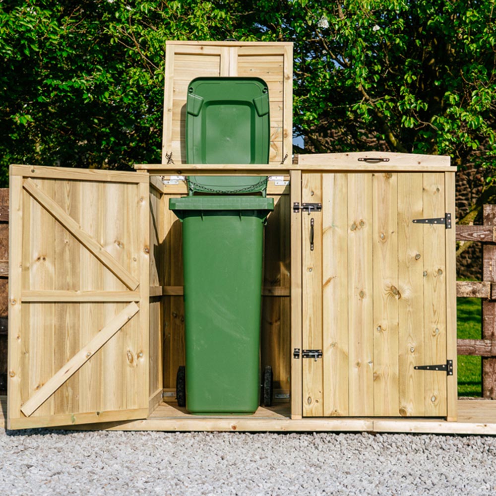 The Garden Village Chatburn 360L Double Wheelie Bin Shed Image 6