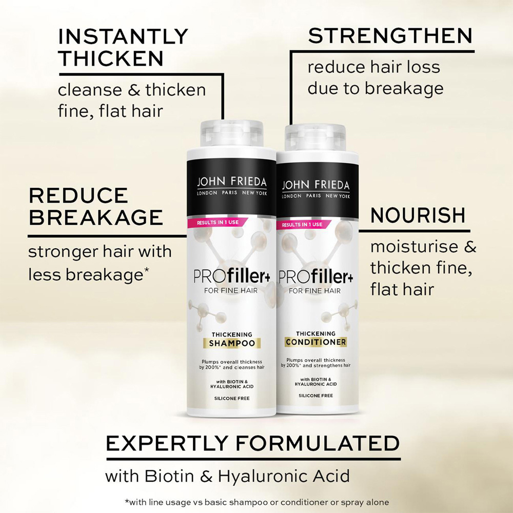 John Frieda Pro Filler+ Fine Hair Volume Shampoo and Conditioner Duo 500ml Image 4