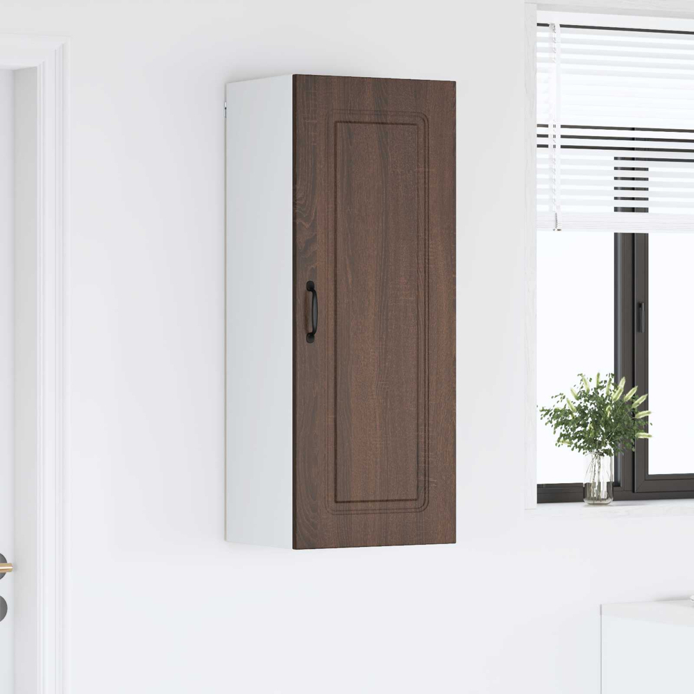 vidaXL Single Door Brown Oak Kitchen Wall Cabinet Image 9