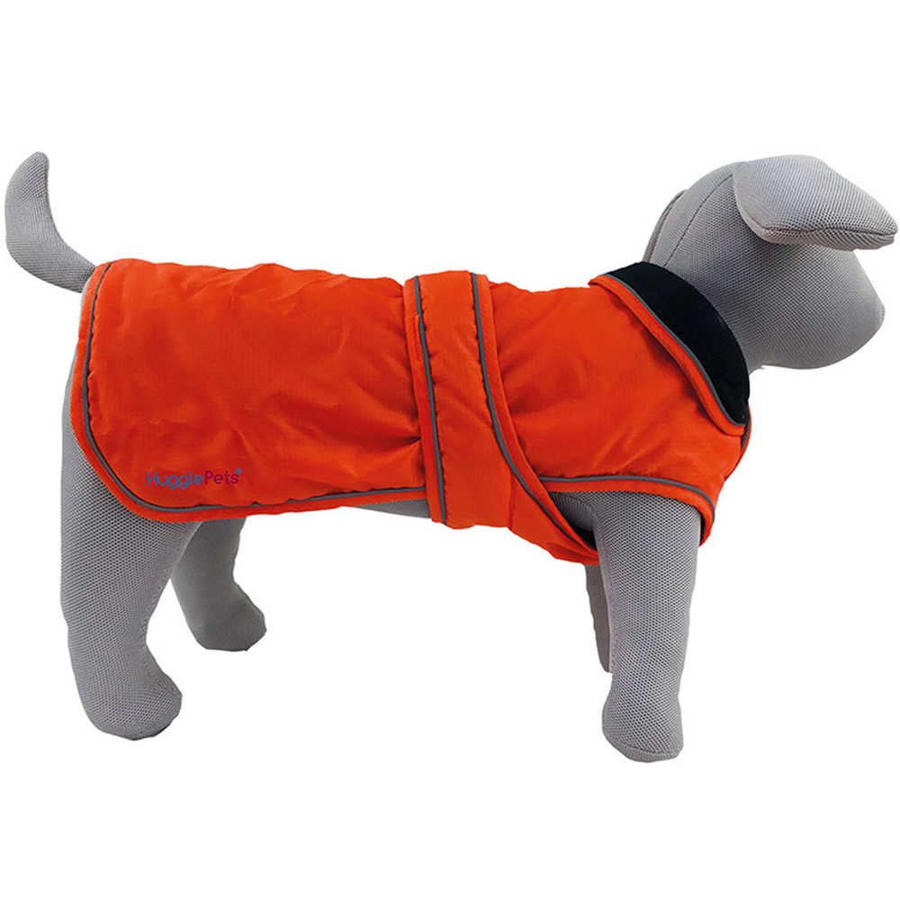 HugglePets Large Arctic Armour Waterproof Thermal Orange Dog Coat Image 1