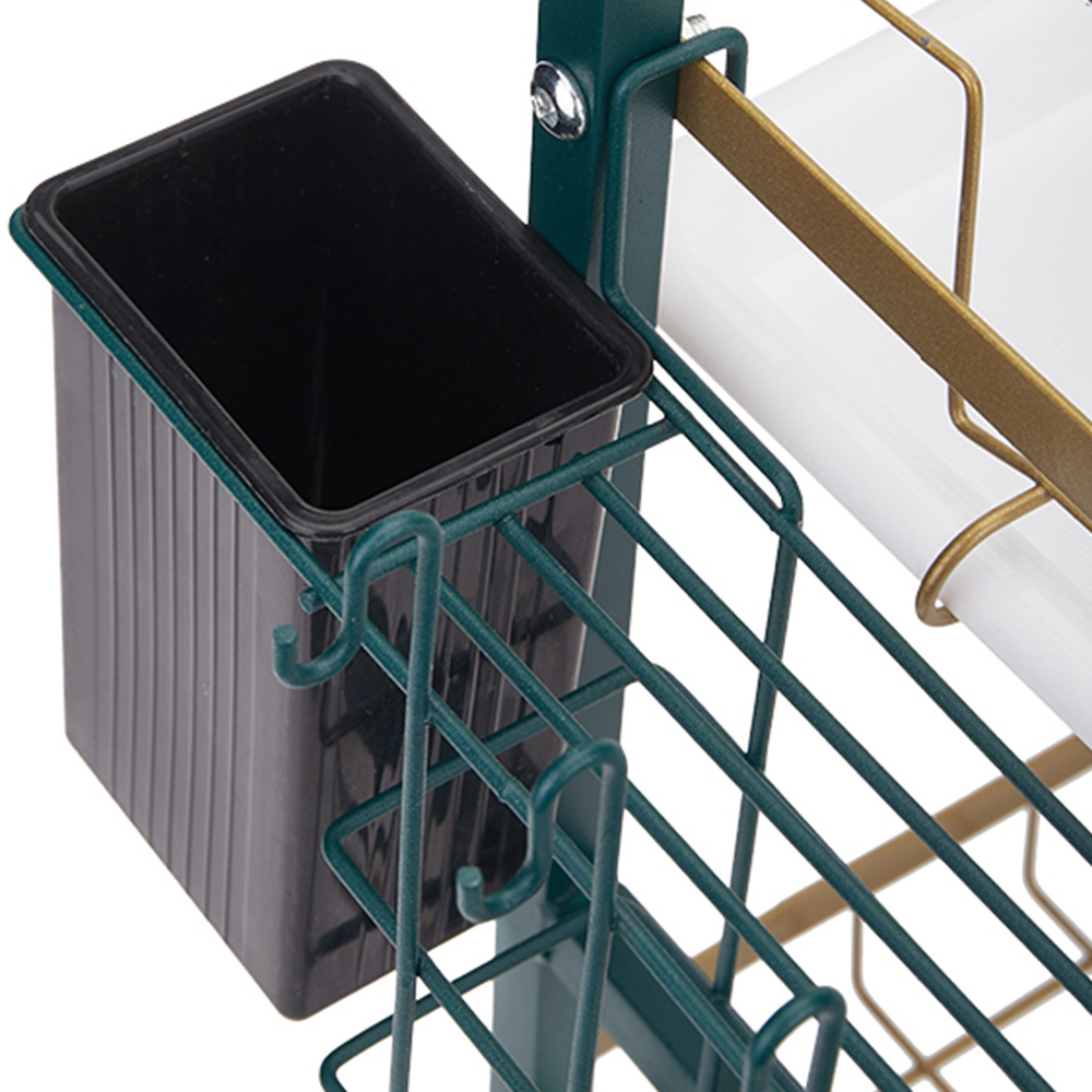 Living and Home 2 Tier Kitchen Carbon Steel Dish Rack Image 8