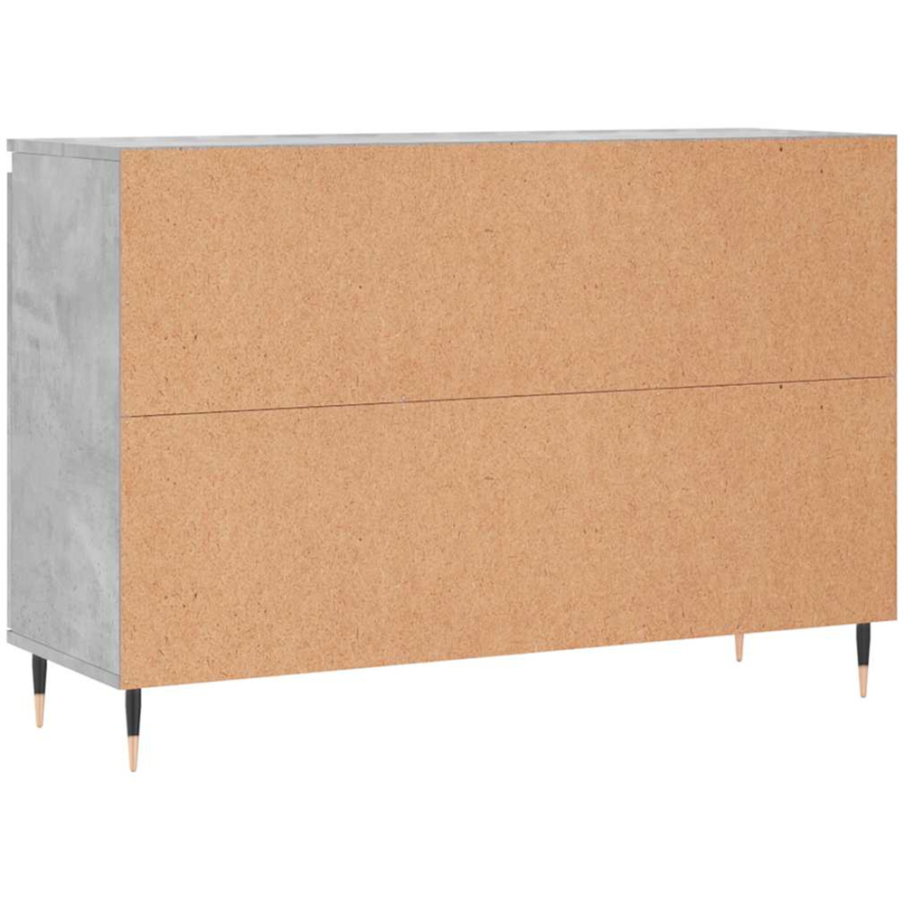 vidaXL 2 Door 2 Drawer Concrete Grey Wooden Sideboard Image 8