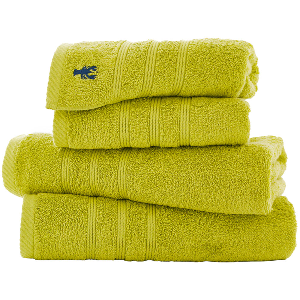 Lobster Creek Kaleidoscope Combed Cotton Lime Bath Towel 2 Pack Image