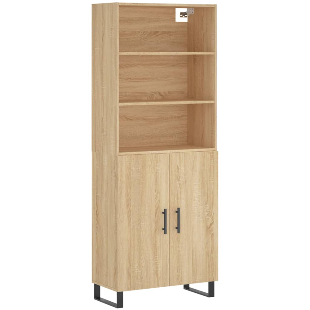 vidaXL 2 Door 3 Shelf Sonoma Oak Highboard Image 2