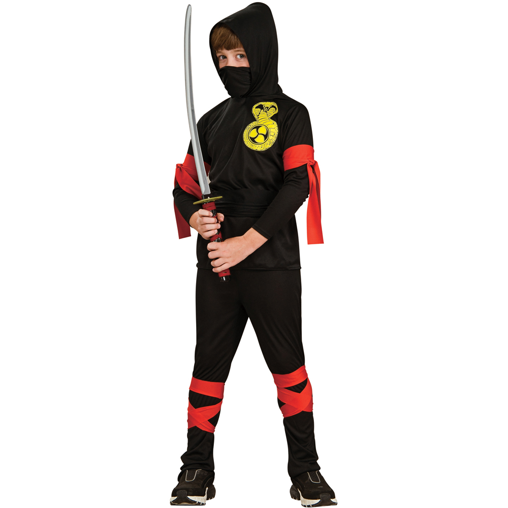 Rubies Masquerade Kids Haunted House Black Ninja Costume Large Image 2