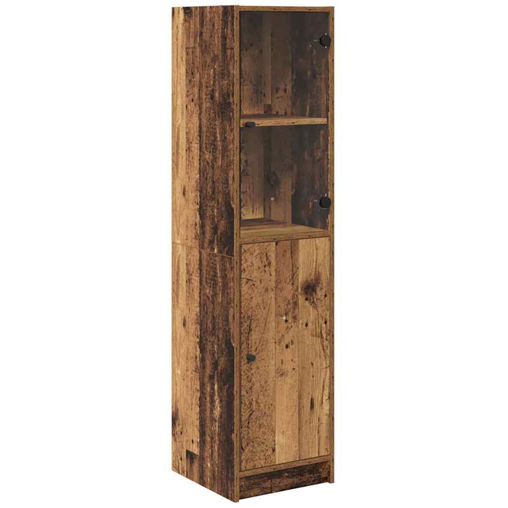 vidaXL 2 Door Old Wood Tall Slim Highboard Image 2