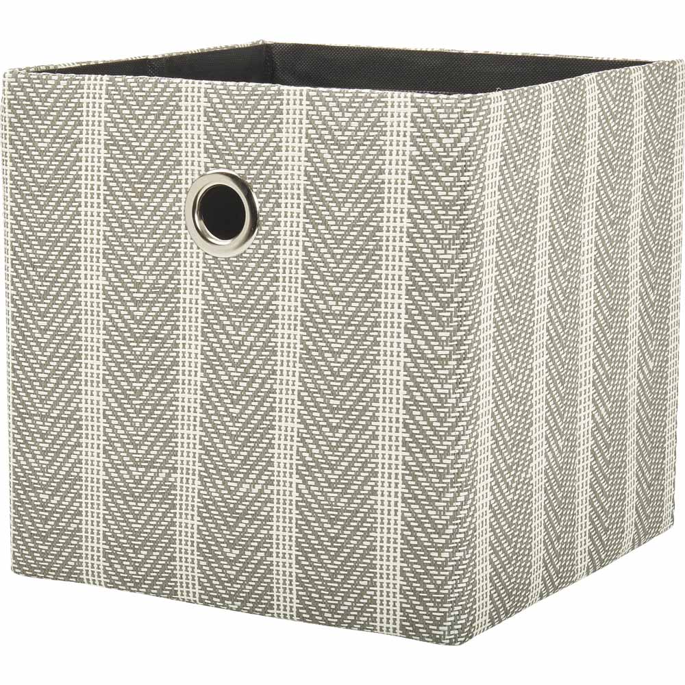 Wilko New Herringbone Storage Box 30x30 Wilko