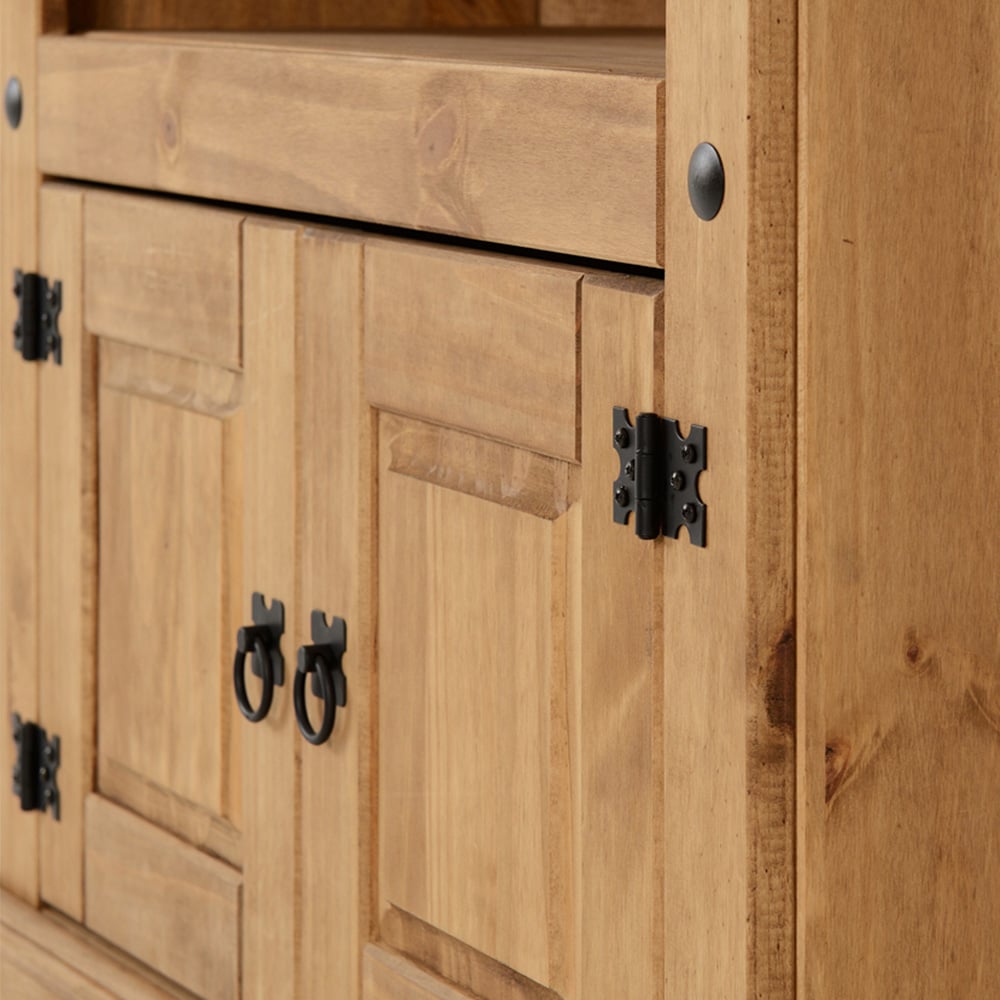 Seconique Corona 2 Door Distressed Waxed Pine Corner TV Cabinet Image 5