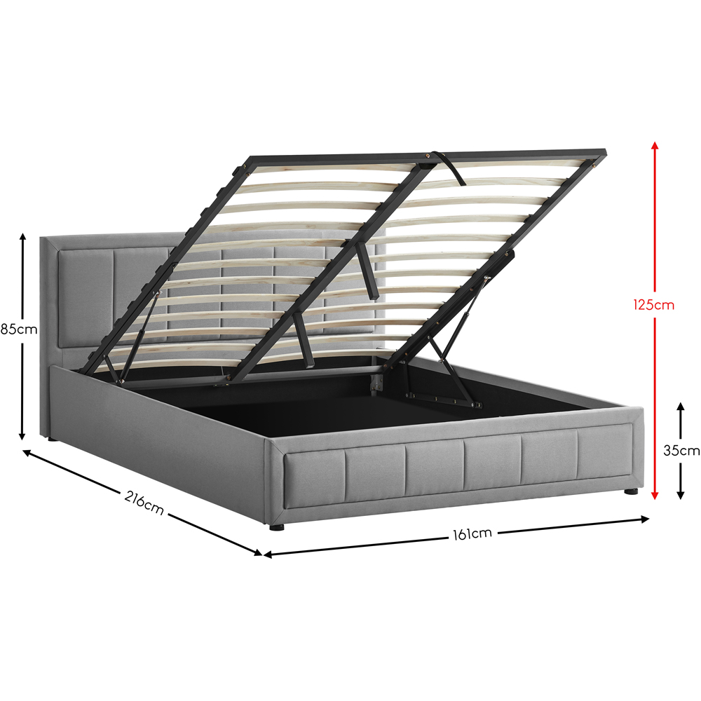 Vida Designs Vanita King Size Light Grey Ottoman Bed Image 8