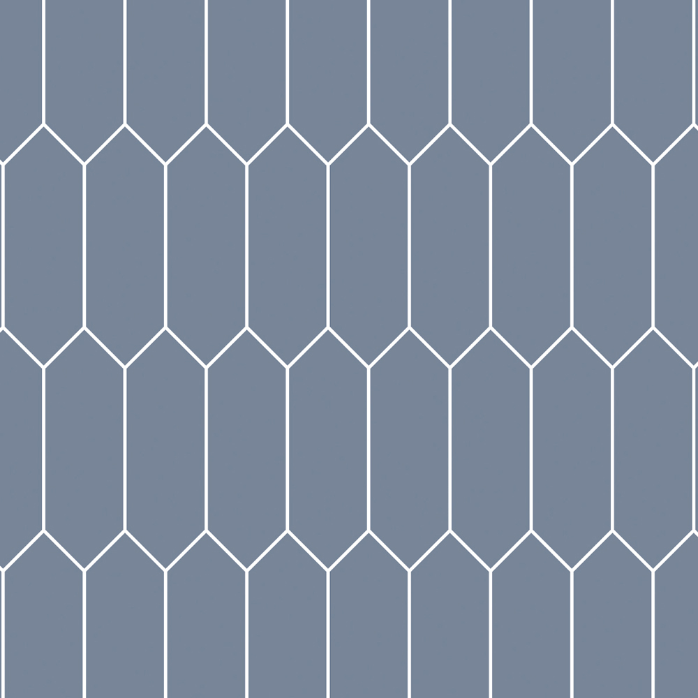 Splashbax Premium Artisan Elongated Hexagon Onyx Blue Acrylic Bathroom Wall Panel 2400 x 800mm Image 2