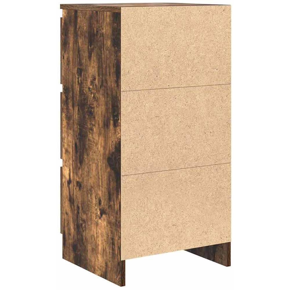 vidaXL 3 Drawer Smoked Oak Sideboard Image 8