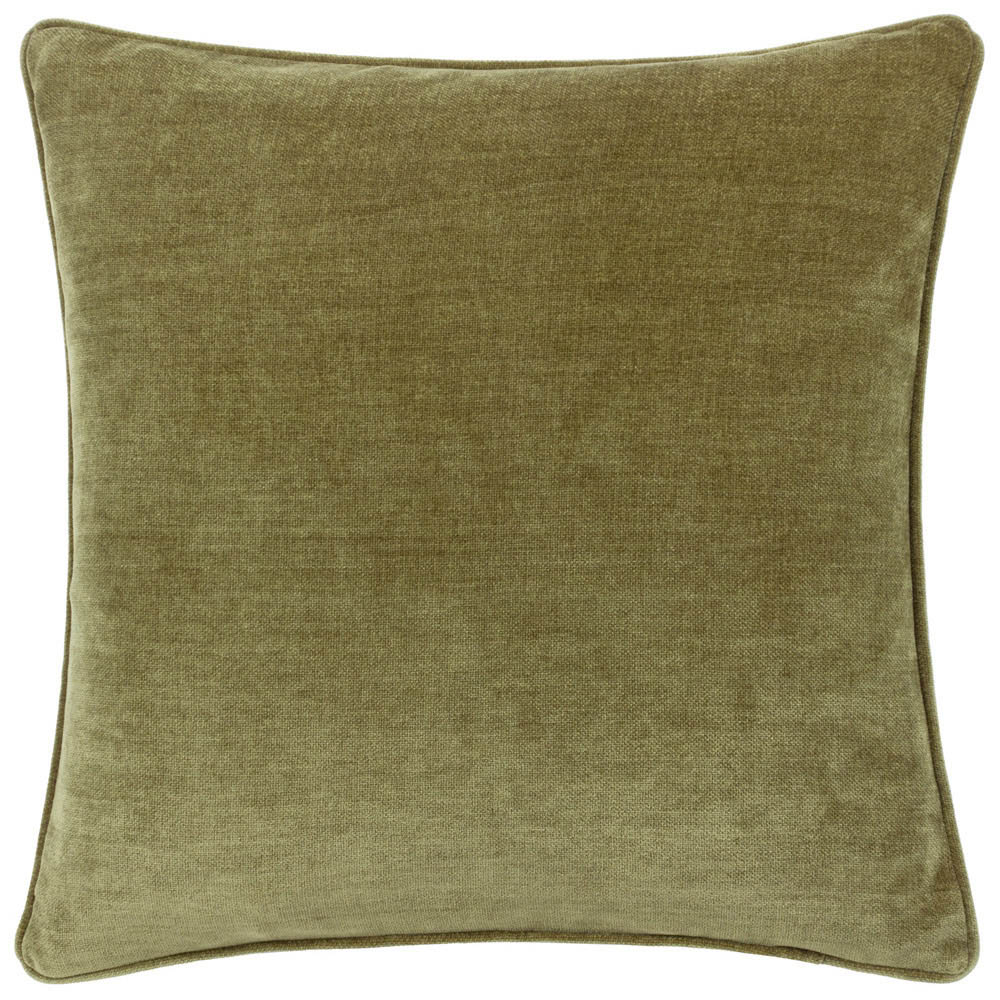 Yard Olive Heavy Chenille Reversible Cushion Image 1