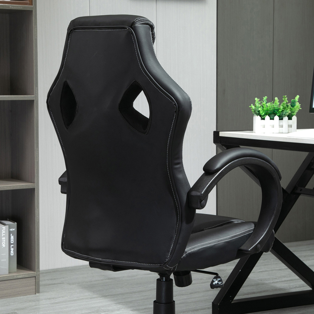 Portland Black High Back Faux Leather Home Gaming Chair Image 4