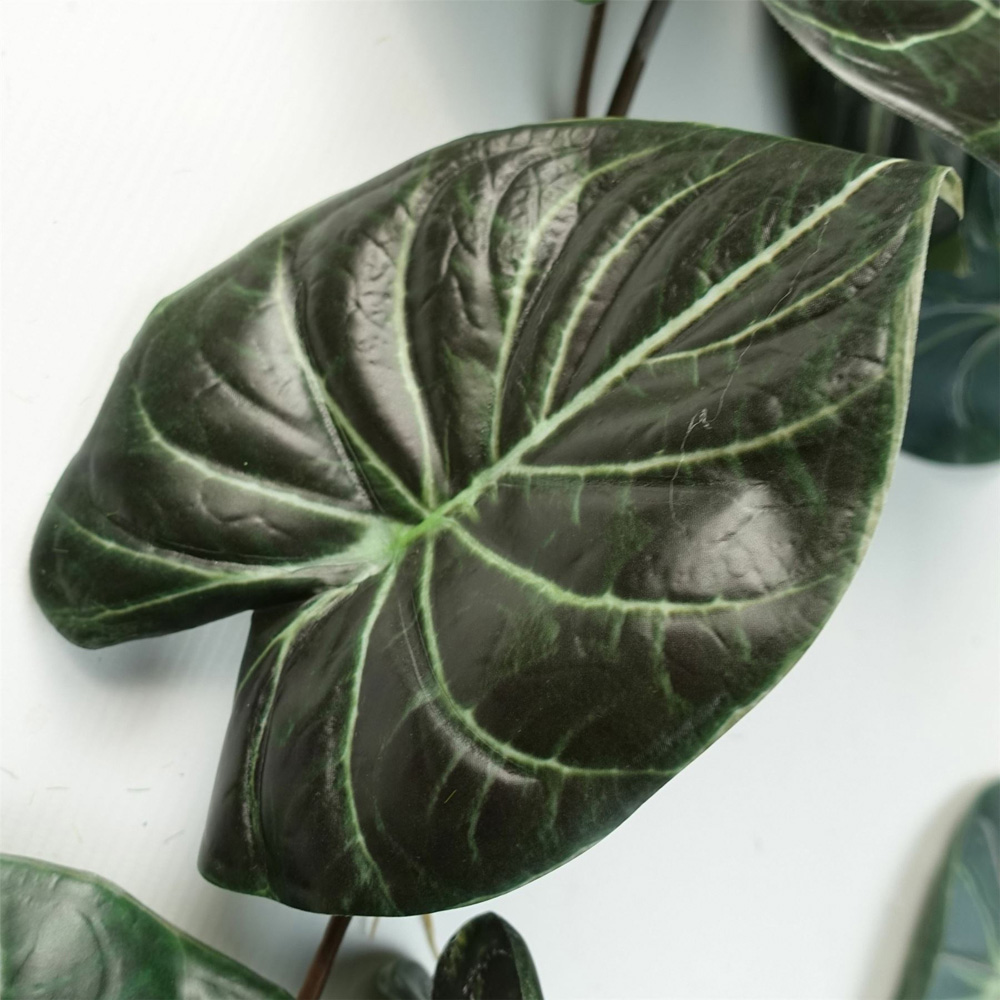 Leaf Trailing Dark Alocasia Dragon Scale Hanging Artificial Plant 4ft Image 2