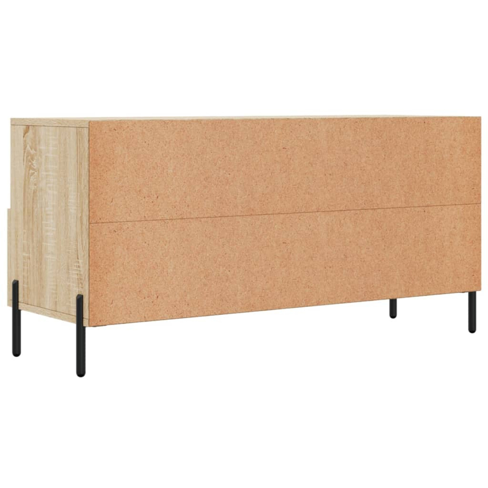 vidaXL 3 Drawer 3 Shelf Sonoma Oak TV Cabinet Image 8