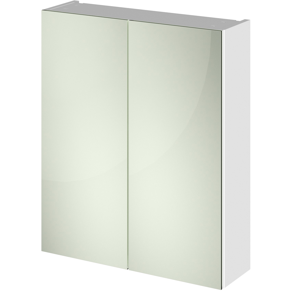nuie Hudson Reed Fusion 2 Door Gloss White Wall Hung Fitted Mirror Cabinet Image 3