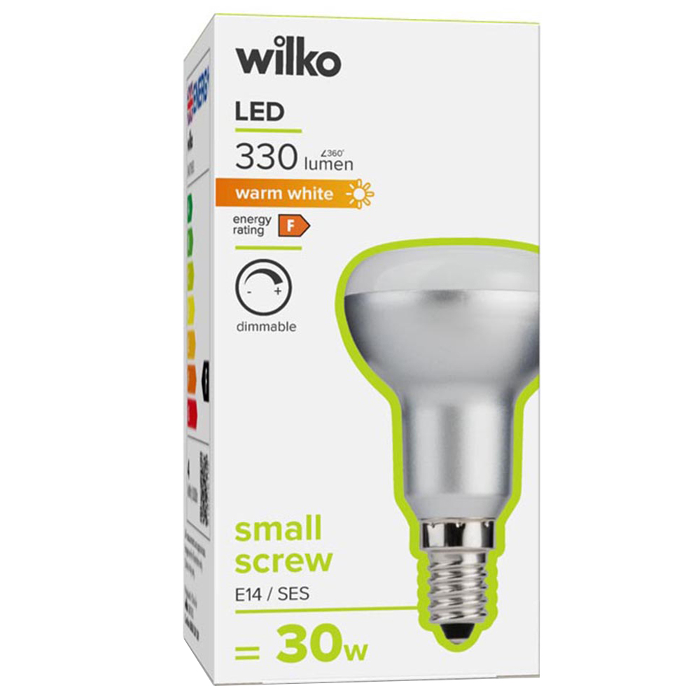 Wilko 1 pack Small Screw E14/SES LED 5W R50 330 Lumens Spotlight Bulb Image 1