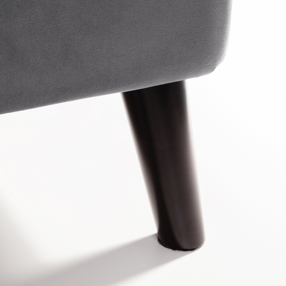 Julian Bowen Frida King Size Grey Curved Velvet Bed Frame Image 6