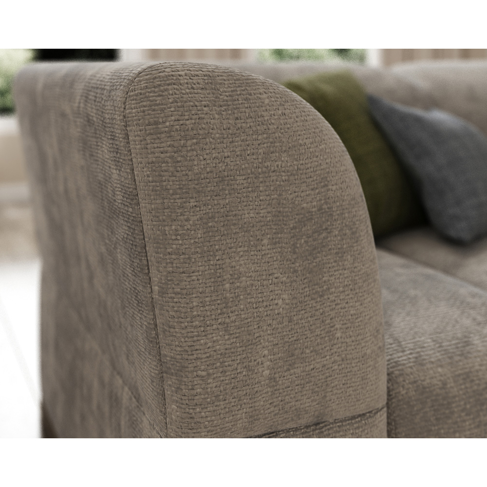 DS Living Lena 3 Seater Cream Fabric Sofa Image 3