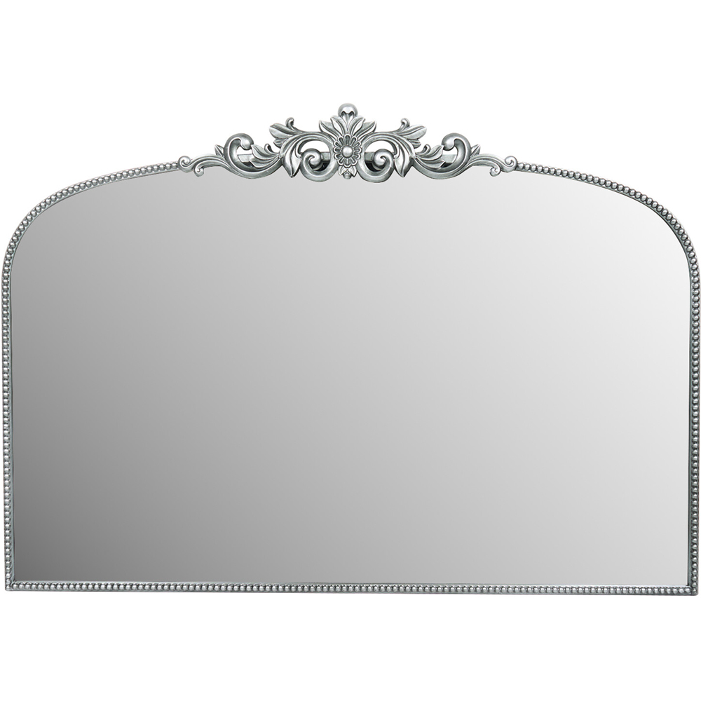Ornate Over The Mantle Mirror Pewter Image 1