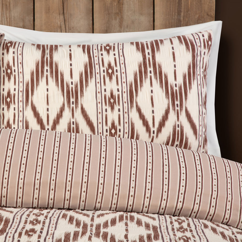 Arizona Seersucker Duvet Set Natural King Image 3