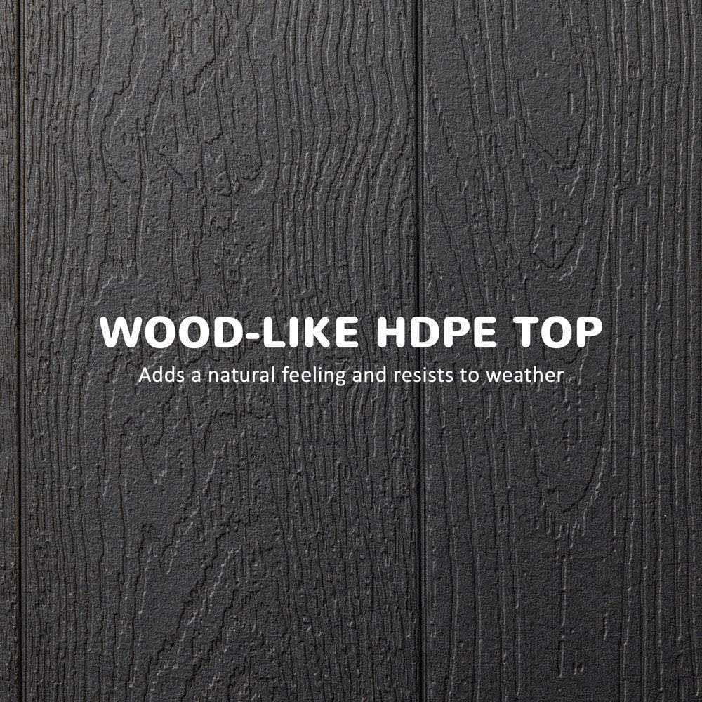 Outsunny 6 Seater Black Folding Garden Dining Table Image 5