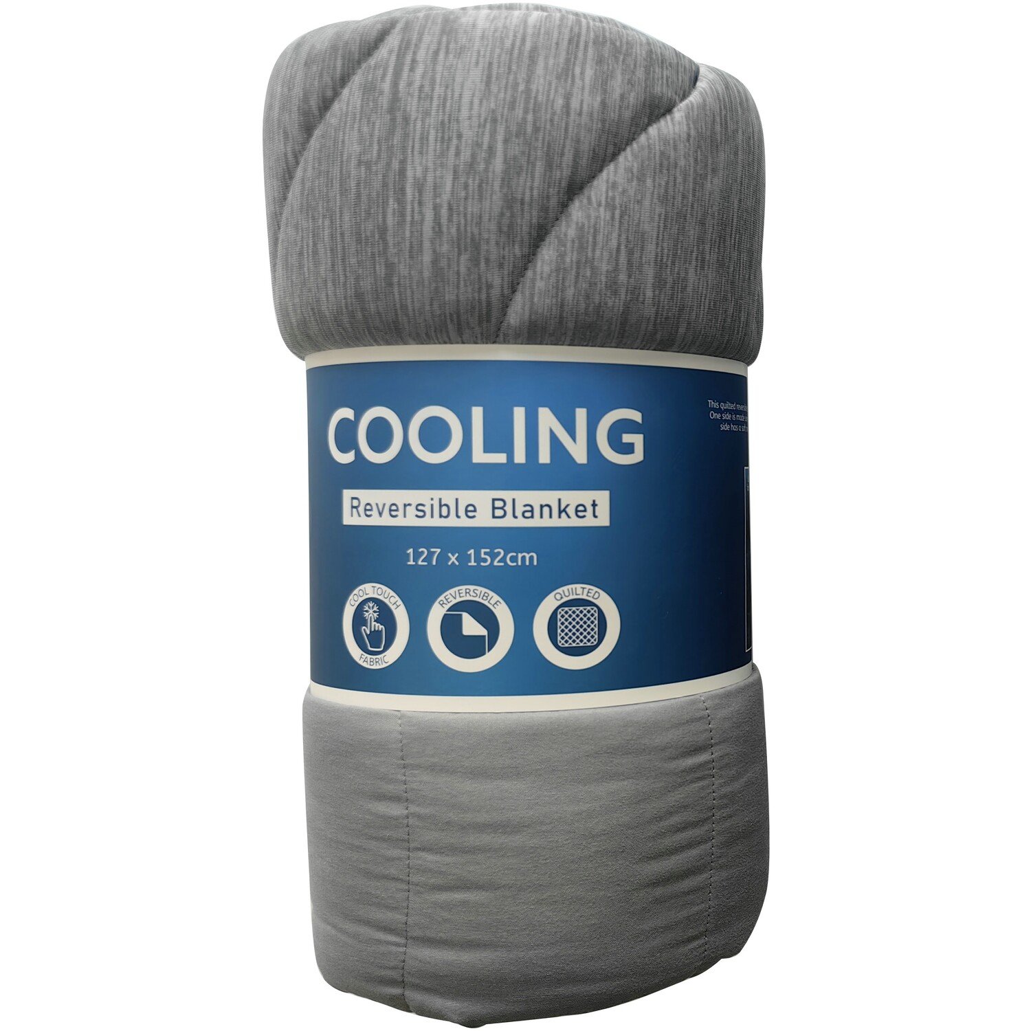 Quilted Cooling Reversible Blanket - Grey Image 1