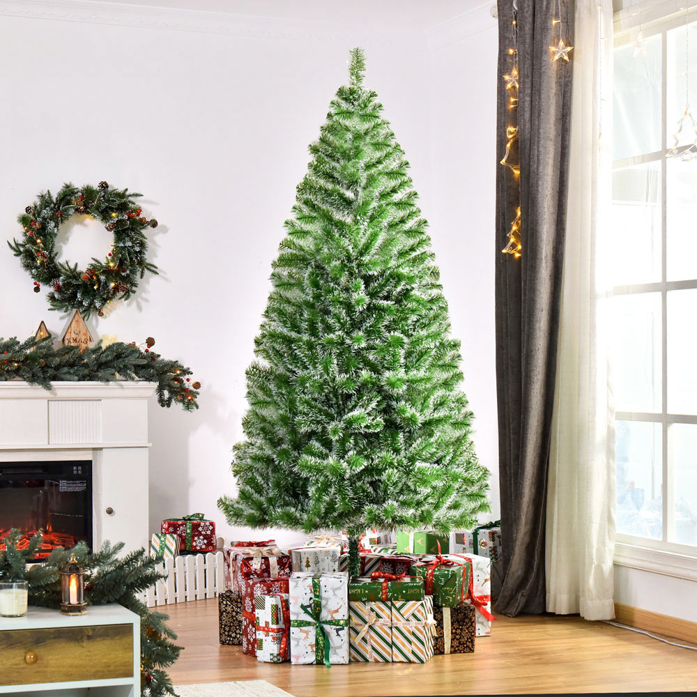 Everglow Green Christmas Tree with Metal Stand 6.8ft Image 2