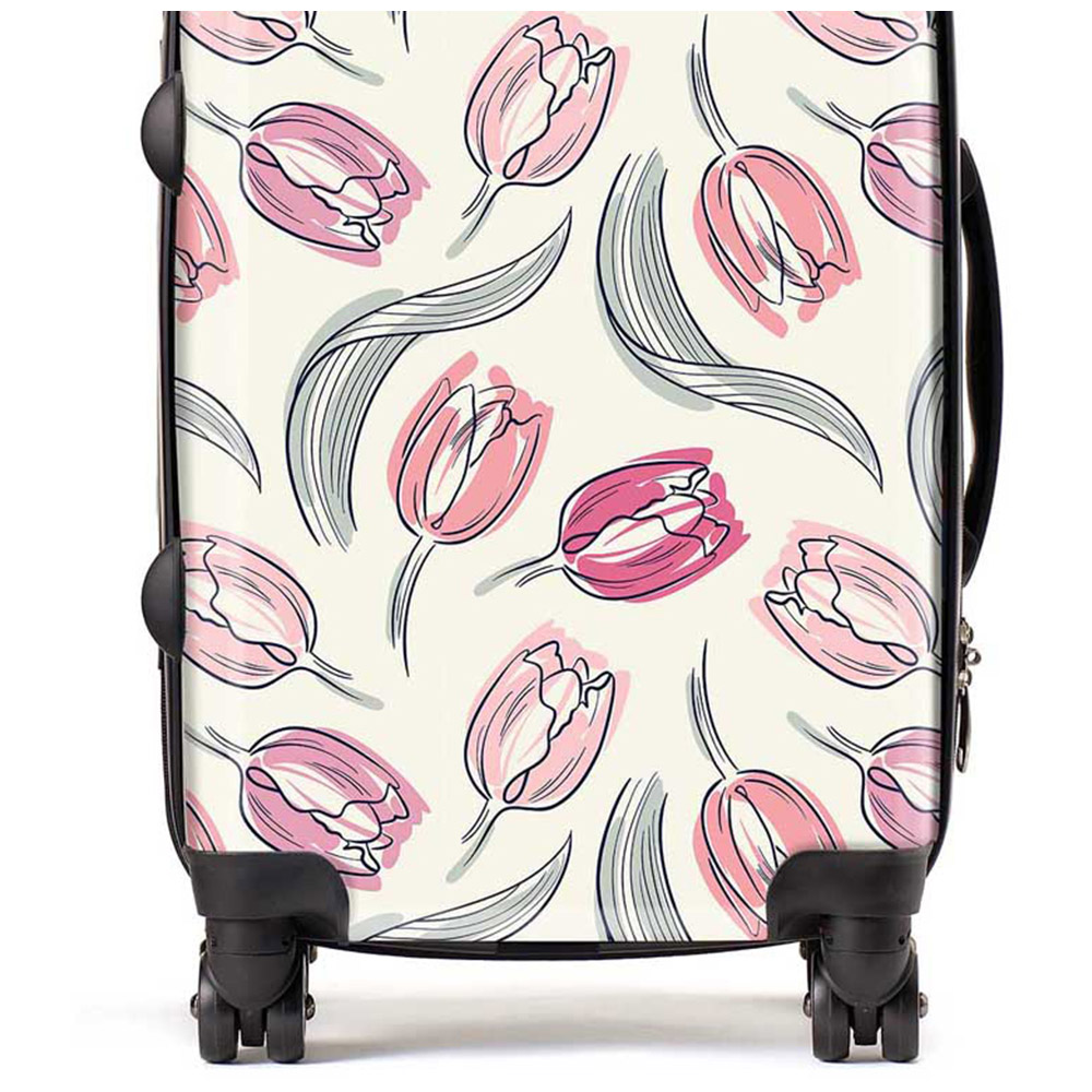 Warren Reed Designer Cabin Tulips Suitcase Image 2