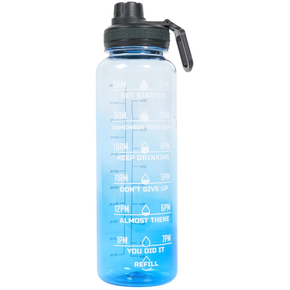 Blue Water Bottle with Screw Top 1L Blue Image 1