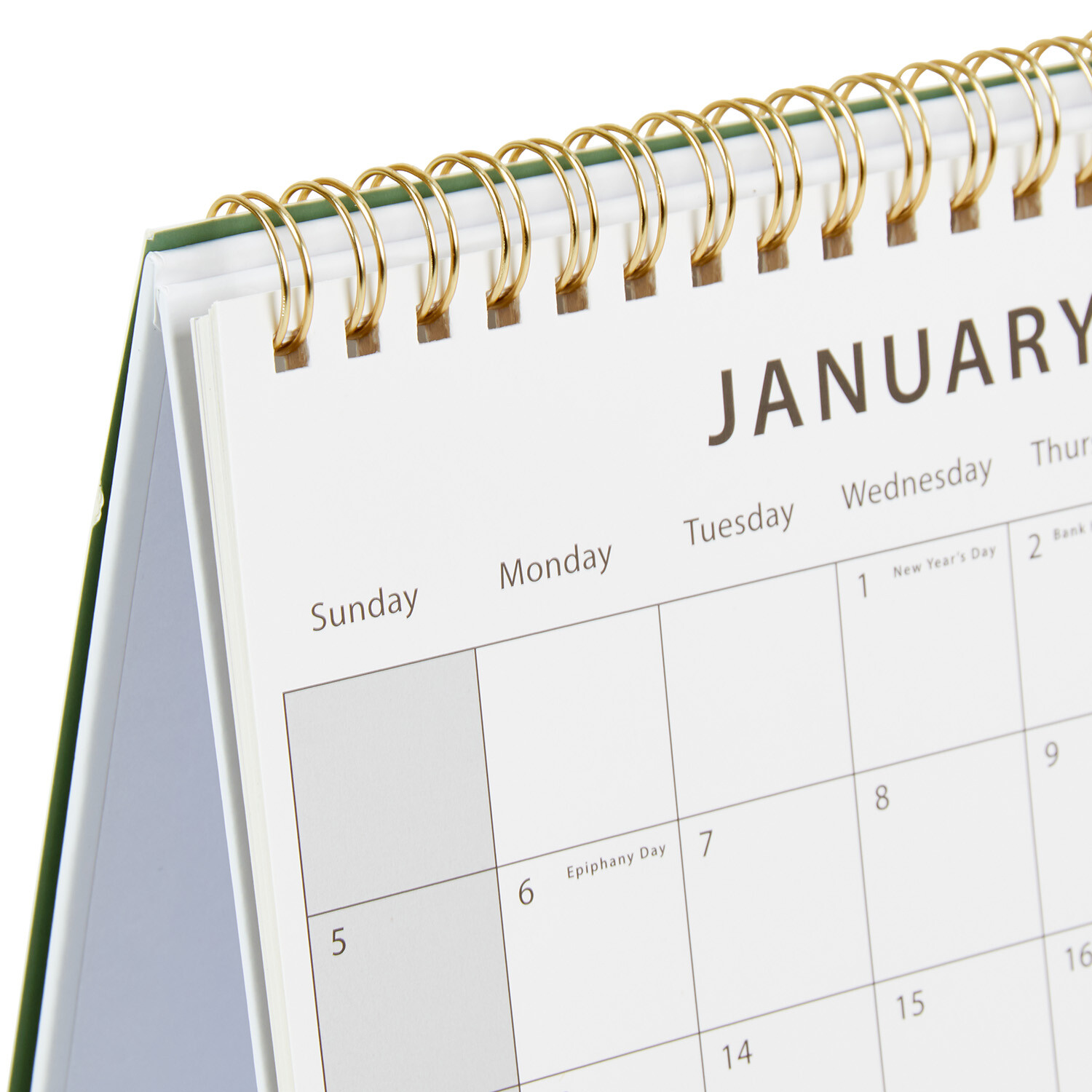 2025 Foiled Plain Desk Calendar - Blue or Green Image 8